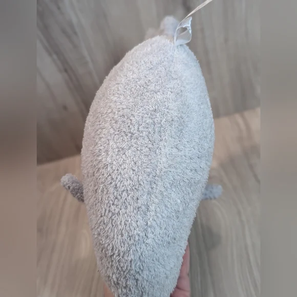 Barefoot Dreams CozyChic Buddie Fish Gray Plush Pillow Stuffed Animal - Picture 6 of 9